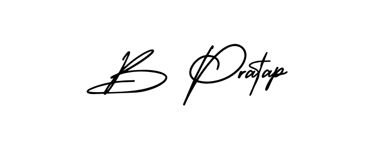 Use a signature maker to create a handwritten signature online. With this signature software, you can design (AmerikaSignatureDemo-Regular) your own signature for name B Pratap. B Pratap signature style 3 images and pictures png