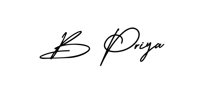 Similarly AmerikaSignatureDemo-Regular is the best handwritten signature design. Signature creator online .You can use it as an online autograph creator for name B Priya. B Priya signature style 3 images and pictures png