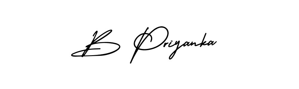 Also You can easily find your signature by using the search form. We will create B Priyanka name handwritten signature images for you free of cost using AmerikaSignatureDemo-Regular sign style. B Priyanka signature style 3 images and pictures png