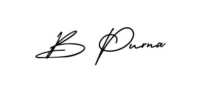 Also we have B Purna name is the best signature style. Create professional handwritten signature collection using AmerikaSignatureDemo-Regular autograph style. B Purna signature style 3 images and pictures png