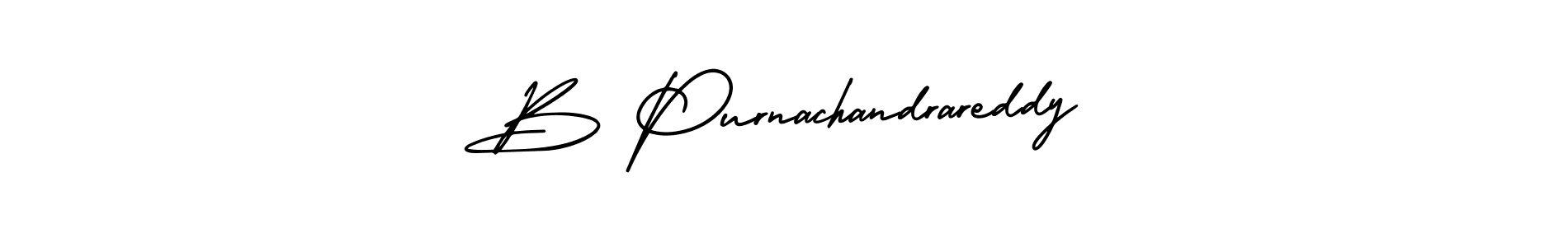 You should practise on your own different ways (AmerikaSignatureDemo-Regular) to write your name (B Purnachandrareddy) in signature. don't let someone else do it for you. B Purnachandrareddy signature style 3 images and pictures png
