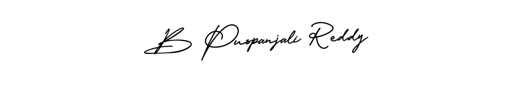 Also You can easily find your signature by using the search form. We will create B Puspanjali Reddy name handwritten signature images for you free of cost using AmerikaSignatureDemo-Regular sign style. B Puspanjali Reddy signature style 3 images and pictures png