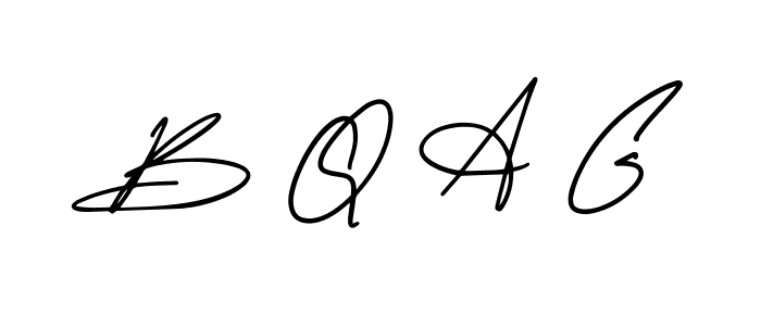 It looks lik you need a new signature style for name B Q A G. Design unique handwritten (AmerikaSignatureDemo-Regular) signature with our free signature maker in just a few clicks. B Q A G signature style 3 images and pictures png