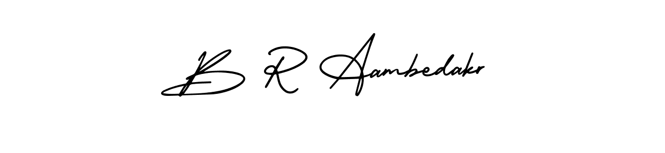 if you are searching for the best signature style for your name B R Aambedakr. so please give up your signature search. here we have designed multiple signature styles  using AmerikaSignatureDemo-Regular. B R Aambedakr signature style 3 images and pictures png