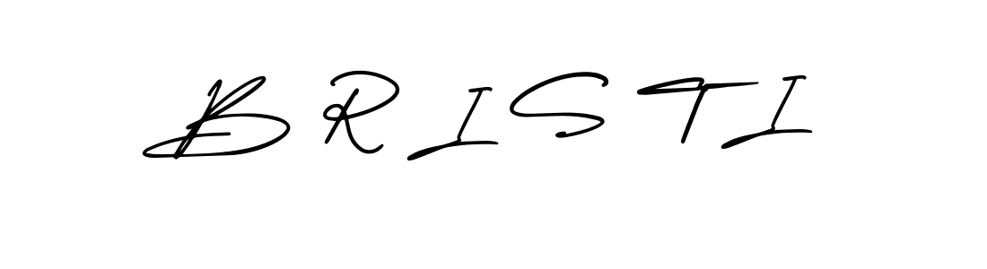 Design your own signature with our free online signature maker. With this signature software, you can create a handwritten (AmerikaSignatureDemo-Regular) signature for name B R I S T I. B R I S T I signature style 3 images and pictures png