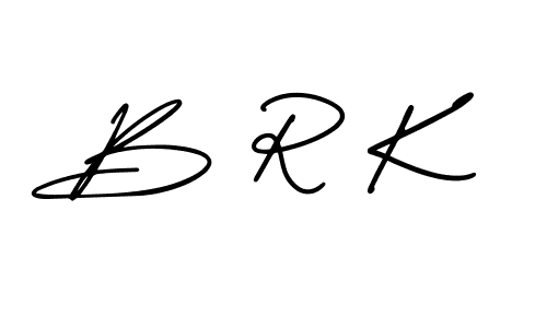 Make a beautiful signature design for name B R K. With this signature (AmerikaSignatureDemo-Regular) style, you can create a handwritten signature for free. B R K signature style 3 images and pictures png