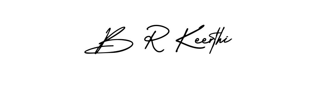 Create a beautiful signature design for name B R Keerthi. With this signature (AmerikaSignatureDemo-Regular) fonts, you can make a handwritten signature for free. B R Keerthi signature style 3 images and pictures png