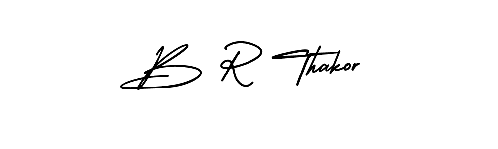 How to Draw B R Thakor signature style? AmerikaSignatureDemo-Regular is a latest design signature styles for name B R Thakor. B R Thakor signature style 3 images and pictures png