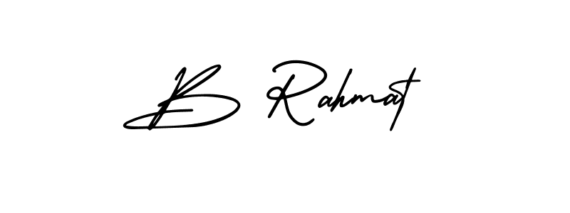 Use a signature maker to create a handwritten signature online. With this signature software, you can design (AmerikaSignatureDemo-Regular) your own signature for name B Rahmat. B Rahmat signature style 3 images and pictures png