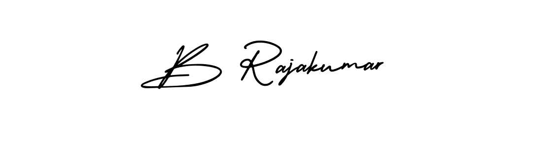 Create a beautiful signature design for name B Rajakumar. With this signature (AmerikaSignatureDemo-Regular) fonts, you can make a handwritten signature for free. B Rajakumar signature style 3 images and pictures png