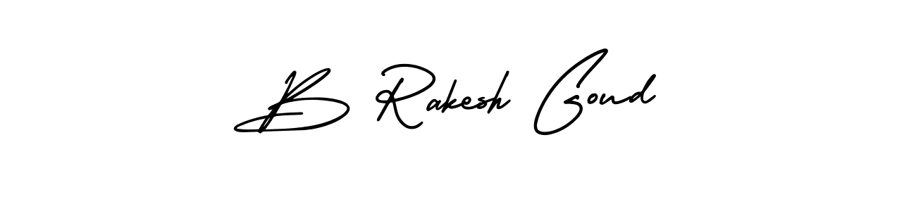 B Rakesh Goud stylish signature style. Best Handwritten Sign (AmerikaSignatureDemo-Regular) for my name. Handwritten Signature Collection Ideas for my name B Rakesh Goud. B Rakesh Goud signature style 3 images and pictures png