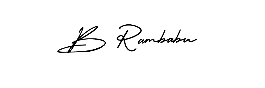 AmerikaSignatureDemo-Regular is a professional signature style that is perfect for those who want to add a touch of class to their signature. It is also a great choice for those who want to make their signature more unique. Get B Rambabu name to fancy signature for free. B Rambabu signature style 3 images and pictures png