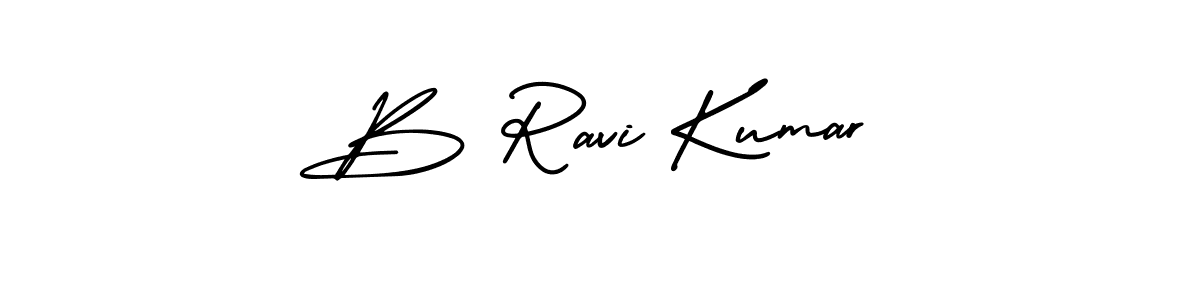 Design your own signature with our free online signature maker. With this signature software, you can create a handwritten (AmerikaSignatureDemo-Regular) signature for name B Ravi Kumar. B Ravi Kumar signature style 3 images and pictures png