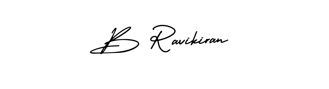 Make a beautiful signature design for name B Ravikiran. Use this online signature maker to create a handwritten signature for free. B Ravikiran signature style 3 images and pictures png