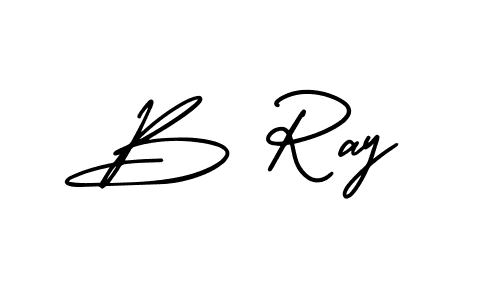 How to make B Ray signature? AmerikaSignatureDemo-Regular is a professional autograph style. Create handwritten signature for B Ray name. B Ray signature style 3 images and pictures png