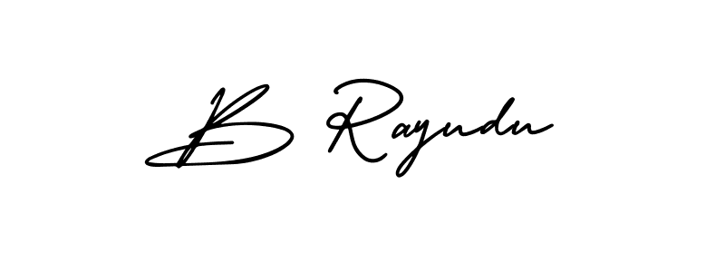 How to Draw B Rayudu signature style? AmerikaSignatureDemo-Regular is a latest design signature styles for name B Rayudu. B Rayudu signature style 3 images and pictures png