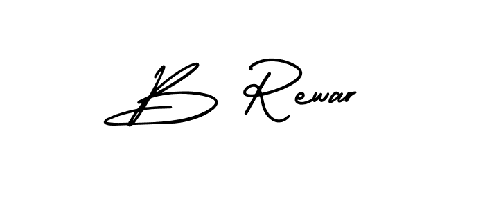 How to make B Rewar signature? AmerikaSignatureDemo-Regular is a professional autograph style. Create handwritten signature for B Rewar name. B Rewar signature style 3 images and pictures png