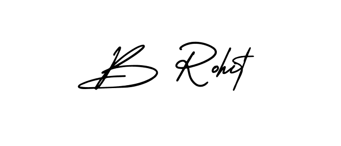 Make a beautiful signature design for name B Rohit. With this signature (AmerikaSignatureDemo-Regular) style, you can create a handwritten signature for free. B Rohit signature style 3 images and pictures png