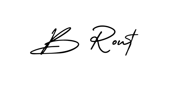 Design your own signature with our free online signature maker. With this signature software, you can create a handwritten (AmerikaSignatureDemo-Regular) signature for name B Rout. B Rout signature style 3 images and pictures png