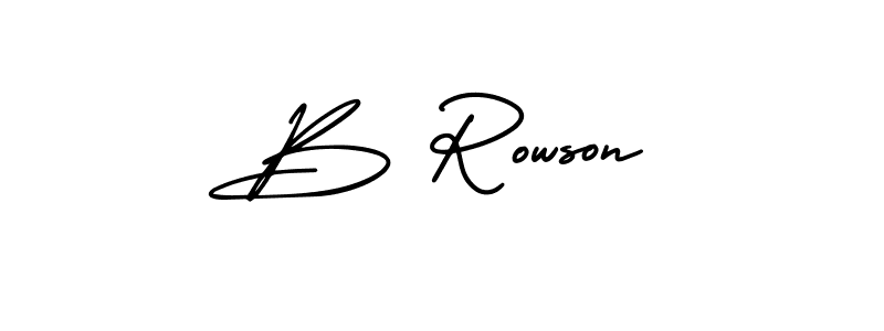 Similarly AmerikaSignatureDemo-Regular is the best handwritten signature design. Signature creator online .You can use it as an online autograph creator for name B Rowson. B Rowson signature style 3 images and pictures png