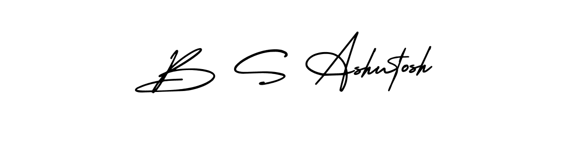 Make a beautiful signature design for name B S Ashutosh. With this signature (AmerikaSignatureDemo-Regular) style, you can create a handwritten signature for free. B S Ashutosh signature style 3 images and pictures png