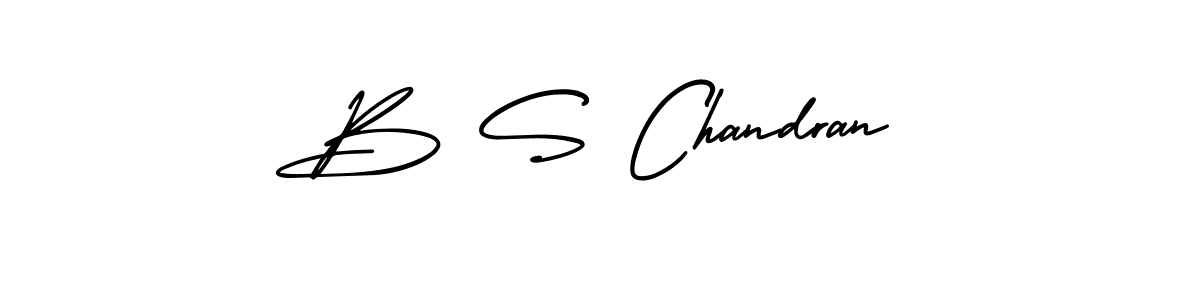 You should practise on your own different ways (AmerikaSignatureDemo-Regular) to write your name (B S Chandran) in signature. don't let someone else do it for you. B S Chandran signature style 3 images and pictures png