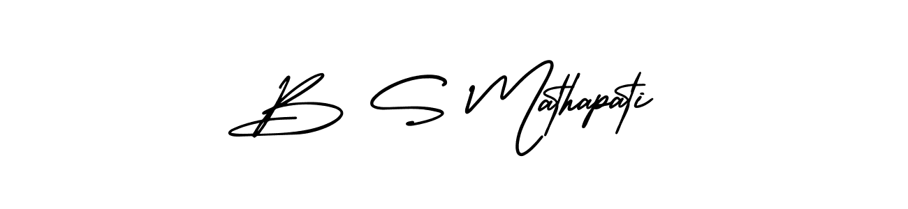How to Draw B S Mathapati signature style? AmerikaSignatureDemo-Regular is a latest design signature styles for name B S Mathapati. B S Mathapati signature style 3 images and pictures png