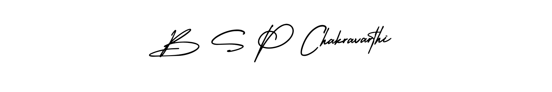 Make a beautiful signature design for name B S P Chakravarthi. With this signature (AmerikaSignatureDemo-Regular) style, you can create a handwritten signature for free. B S P Chakravarthi signature style 3 images and pictures png