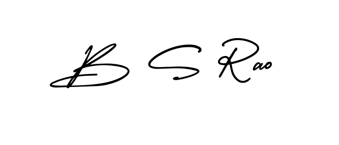 Use a signature maker to create a handwritten signature online. With this signature software, you can design (AmerikaSignatureDemo-Regular) your own signature for name B S Rao. B S Rao signature style 3 images and pictures png