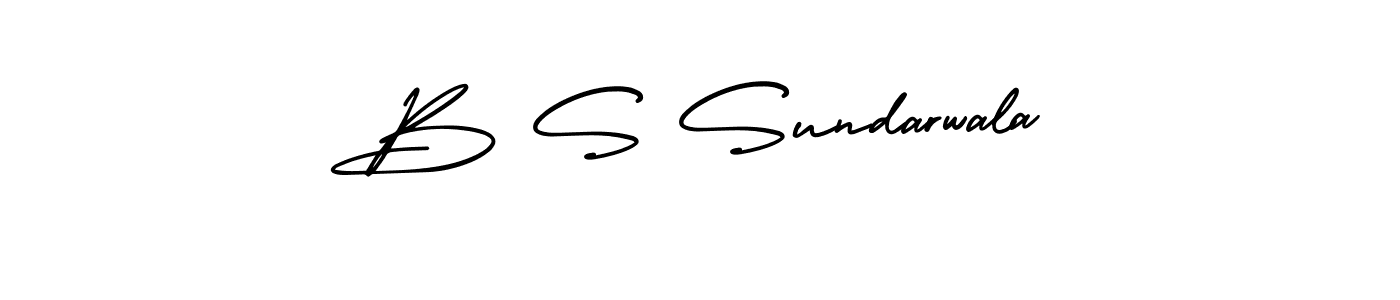 How to Draw B S Sundarwala signature style? AmerikaSignatureDemo-Regular is a latest design signature styles for name B S Sundarwala. B S Sundarwala signature style 3 images and pictures png