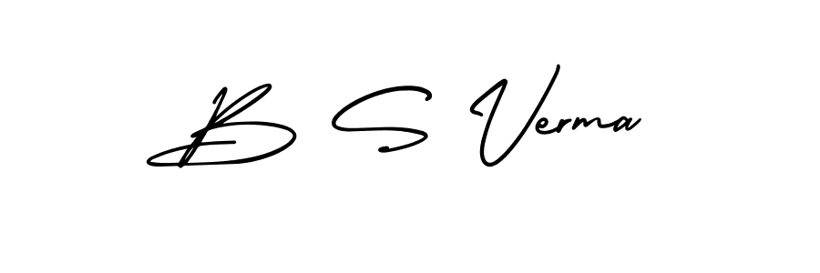 You should practise on your own different ways (AmerikaSignatureDemo-Regular) to write your name (B S Verma) in signature. don't let someone else do it for you. B S Verma signature style 3 images and pictures png