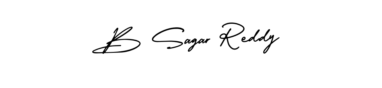 How to make B Sagar Reddy name signature. Use AmerikaSignatureDemo-Regular style for creating short signs online. This is the latest handwritten sign. B Sagar Reddy signature style 3 images and pictures png