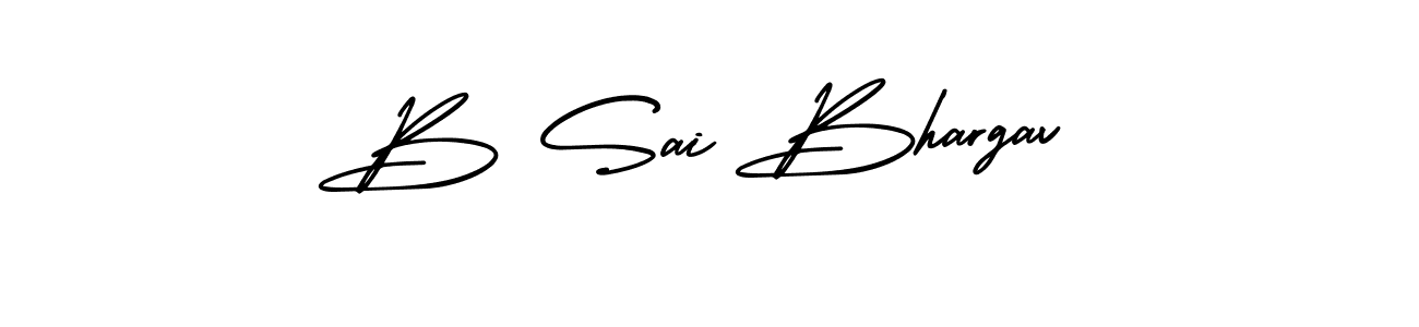 How to make B Sai Bhargav name signature. Use AmerikaSignatureDemo-Regular style for creating short signs online. This is the latest handwritten sign. B Sai Bhargav signature style 3 images and pictures png