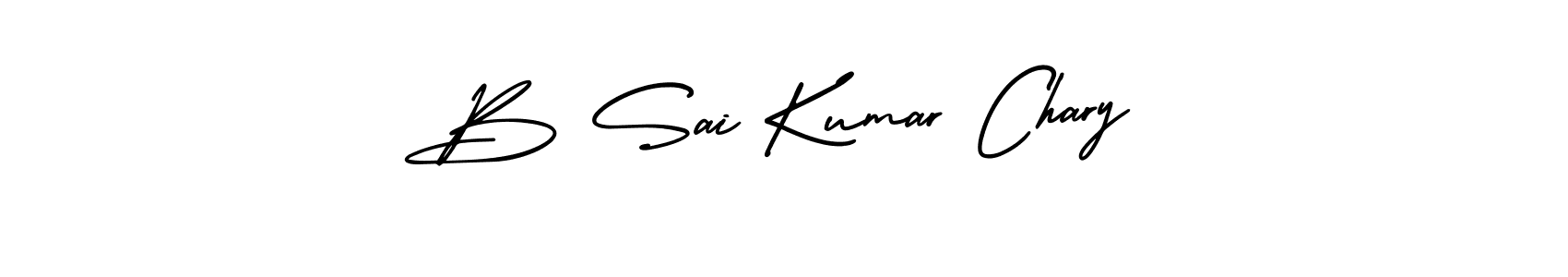 Use a signature maker to create a handwritten signature online. With this signature software, you can design (AmerikaSignatureDemo-Regular) your own signature for name B Sai Kumar Chary. B Sai Kumar Chary signature style 3 images and pictures png