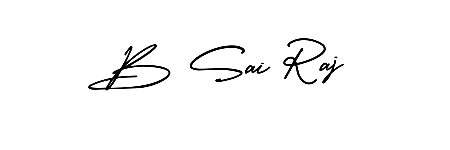 Use a signature maker to create a handwritten signature online. With this signature software, you can design (AmerikaSignatureDemo-Regular) your own signature for name B Sai Raj. B Sai Raj signature style 3 images and pictures png