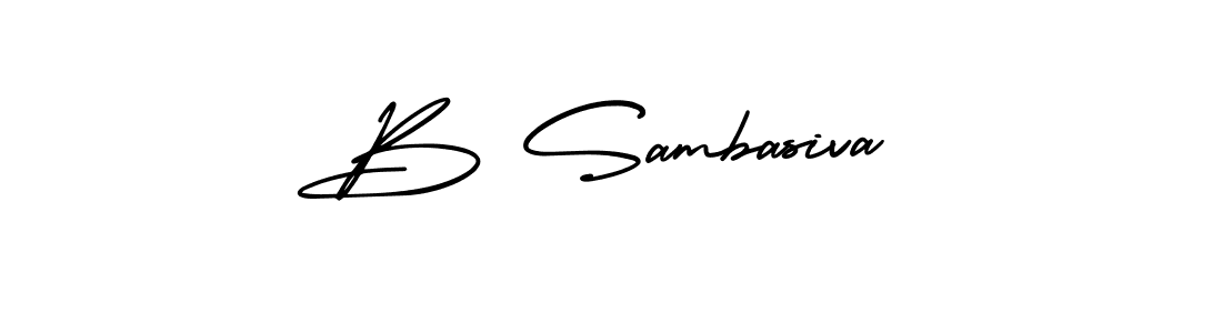 if you are searching for the best signature style for your name B Sambasiva. so please give up your signature search. here we have designed multiple signature styles  using AmerikaSignatureDemo-Regular. B Sambasiva signature style 3 images and pictures png