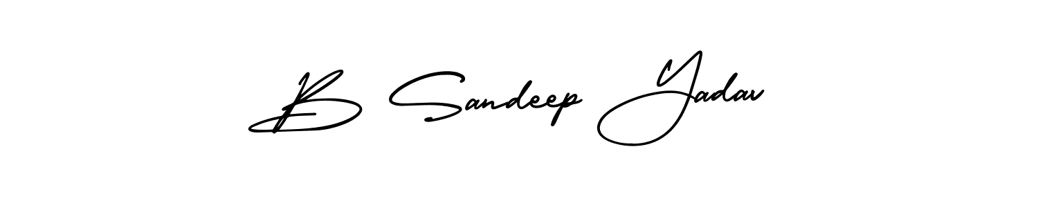 Make a short B Sandeep Yadav signature style. Manage your documents anywhere anytime using AmerikaSignatureDemo-Regular. Create and add eSignatures, submit forms, share and send files easily. B Sandeep Yadav signature style 3 images and pictures png