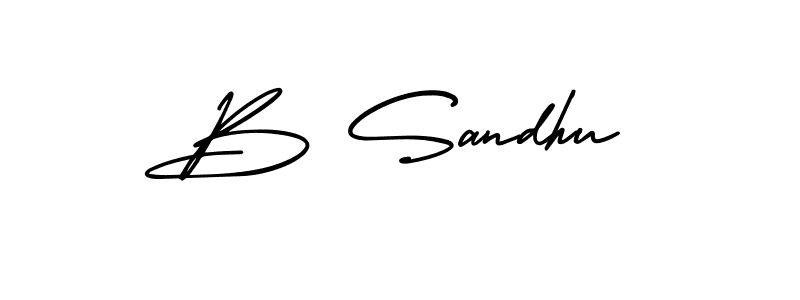 B Sandhu stylish signature style. Best Handwritten Sign (AmerikaSignatureDemo-Regular) for my name. Handwritten Signature Collection Ideas for my name B Sandhu. B Sandhu signature style 3 images and pictures png