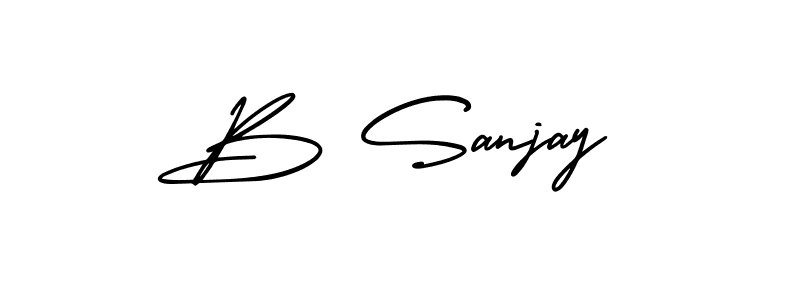 B Sanjay stylish signature style. Best Handwritten Sign (AmerikaSignatureDemo-Regular) for my name. Handwritten Signature Collection Ideas for my name B Sanjay. B Sanjay signature style 3 images and pictures png