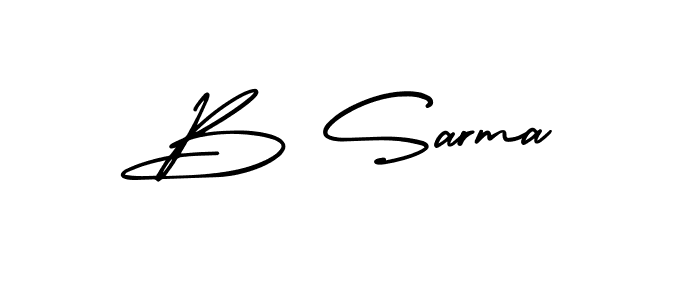You should practise on your own different ways (AmerikaSignatureDemo-Regular) to write your name (B Sarma) in signature. don't let someone else do it for you. B Sarma signature style 3 images and pictures png