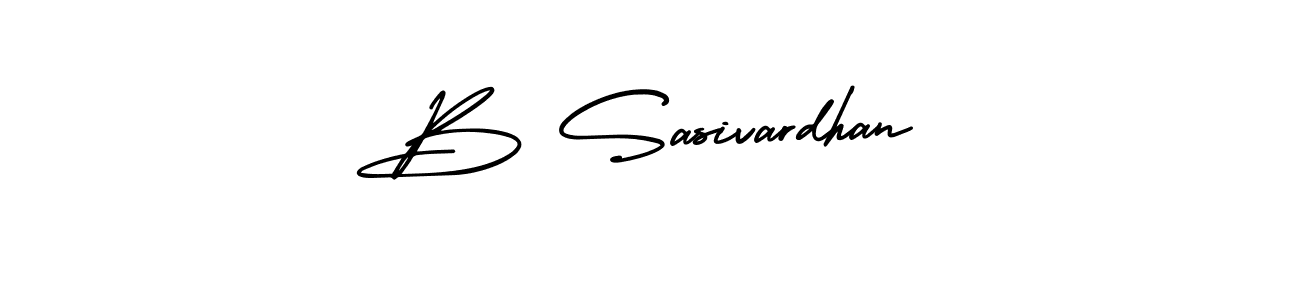 Design your own signature with our free online signature maker. With this signature software, you can create a handwritten (AmerikaSignatureDemo-Regular) signature for name B Sasivardhan. B Sasivardhan signature style 3 images and pictures png