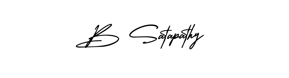 Also we have B Satapathy name is the best signature style. Create professional handwritten signature collection using AmerikaSignatureDemo-Regular autograph style. B Satapathy signature style 3 images and pictures png