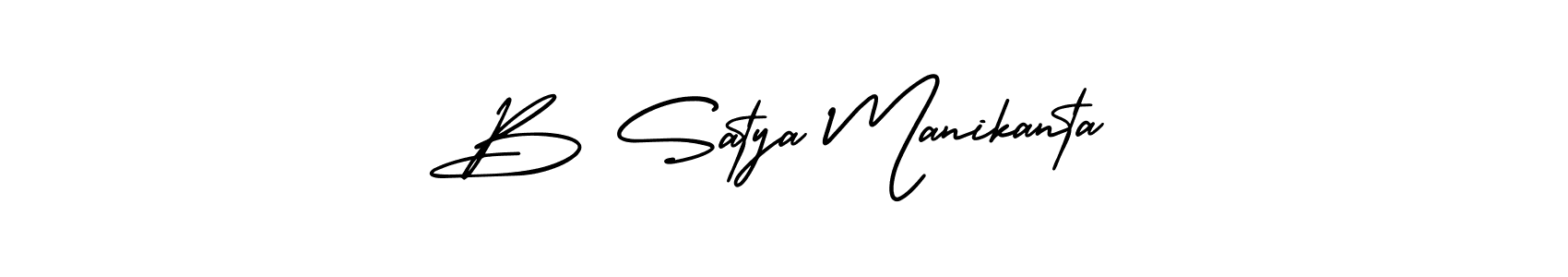 Also You can easily find your signature by using the search form. We will create B Satya Manikanta name handwritten signature images for you free of cost using AmerikaSignatureDemo-Regular sign style. B Satya Manikanta signature style 3 images and pictures png