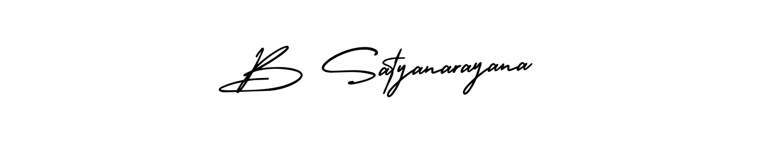 Use a signature maker to create a handwritten signature online. With this signature software, you can design (AmerikaSignatureDemo-Regular) your own signature for name B Satyanarayana. B Satyanarayana signature style 3 images and pictures png