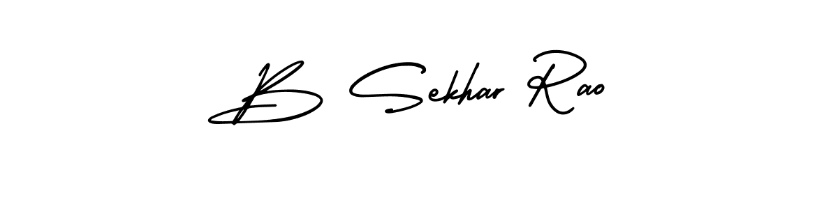You should practise on your own different ways (AmerikaSignatureDemo-Regular) to write your name (B Sekhar Rao) in signature. don't let someone else do it for you. B Sekhar Rao signature style 3 images and pictures png