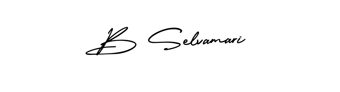 Also You can easily find your signature by using the search form. We will create B Selvamari name handwritten signature images for you free of cost using AmerikaSignatureDemo-Regular sign style. B Selvamari signature style 3 images and pictures png