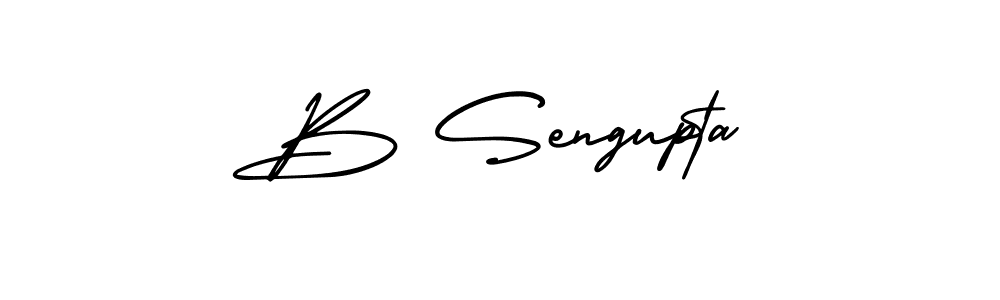 How to make B Sengupta signature? AmerikaSignatureDemo-Regular is a professional autograph style. Create handwritten signature for B Sengupta name. B Sengupta signature style 3 images and pictures png