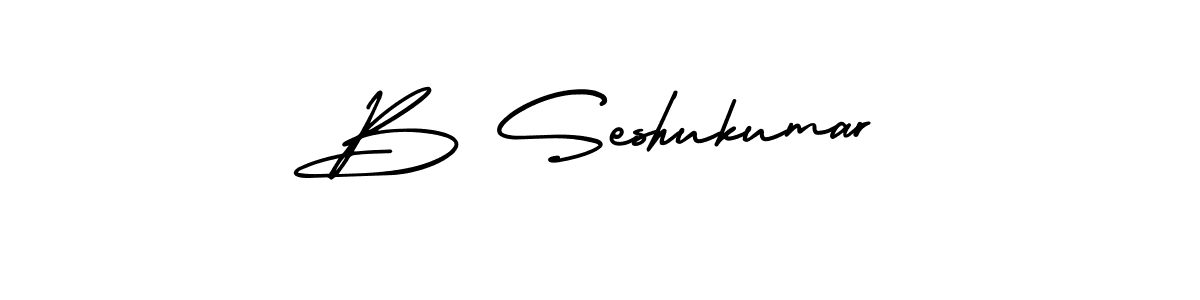Design your own signature with our free online signature maker. With this signature software, you can create a handwritten (AmerikaSignatureDemo-Regular) signature for name B Seshukumar. B Seshukumar signature style 3 images and pictures png
