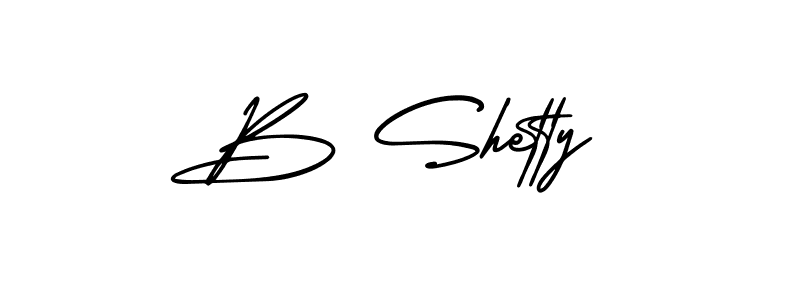 The best way (AmerikaSignatureDemo-Regular) to make a short signature is to pick only two or three words in your name. The name B Shetty include a total of six letters. For converting this name. B Shetty signature style 3 images and pictures png