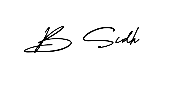 B Sidh stylish signature style. Best Handwritten Sign (AmerikaSignatureDemo-Regular) for my name. Handwritten Signature Collection Ideas for my name B Sidh. B Sidh signature style 3 images and pictures png